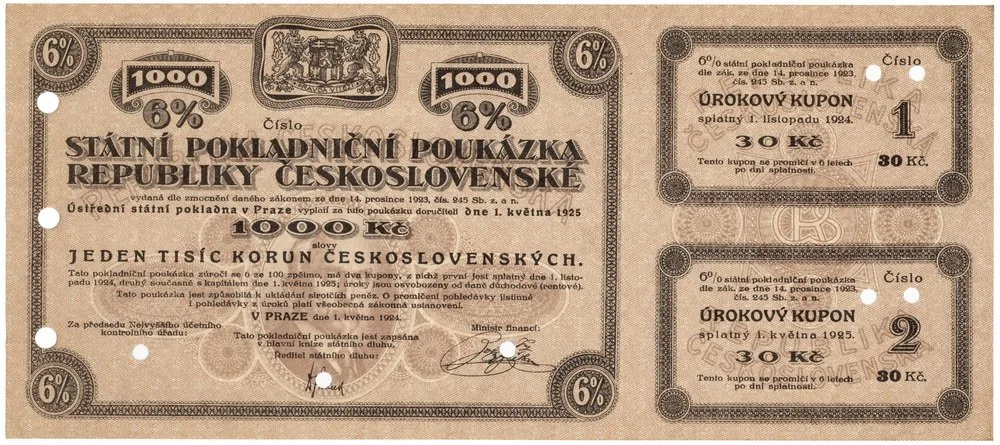 Státní pokladniční poukázky, 1919 - 1939 — 1