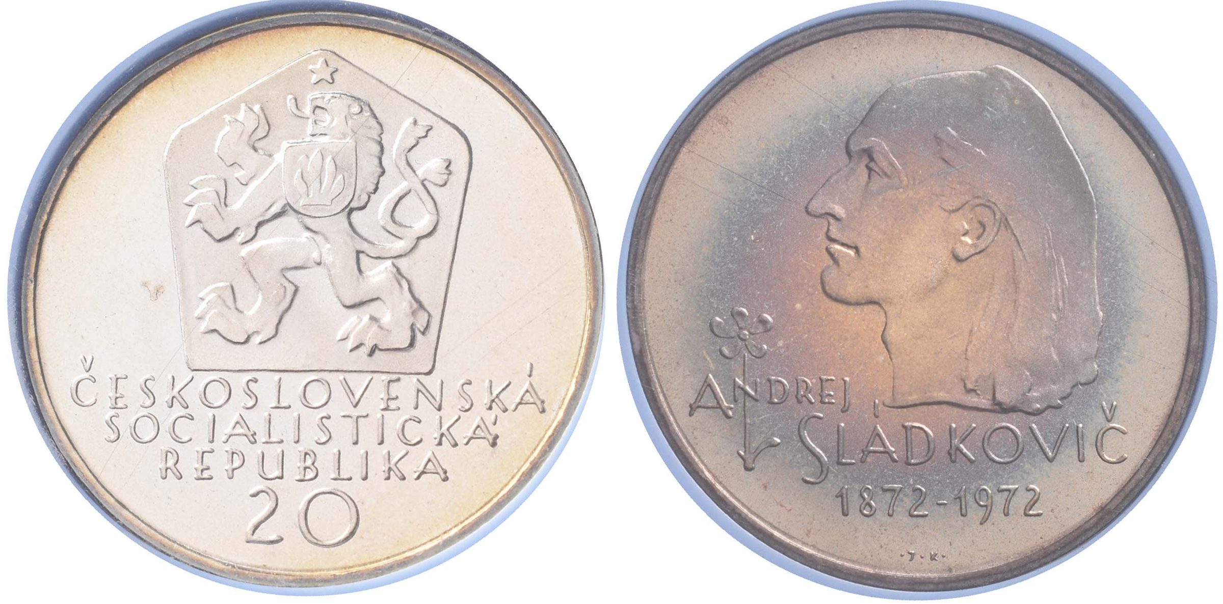 20 Kčs 1972 - Andrej Sládkovič, PROOF