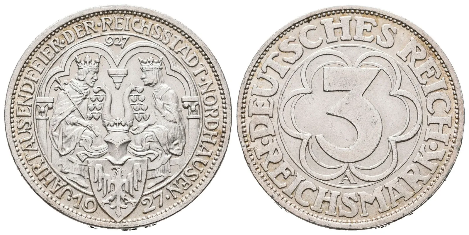 Výmar, 3 Marka 1927 A - Nordhausen