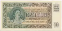 10 Koruna 1939, série Lm 23, SPECIMEN, Hej.49a2.S1 - fotografie 2