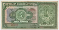 Československo, 100 Koruna 1920, série At, Hej.16b