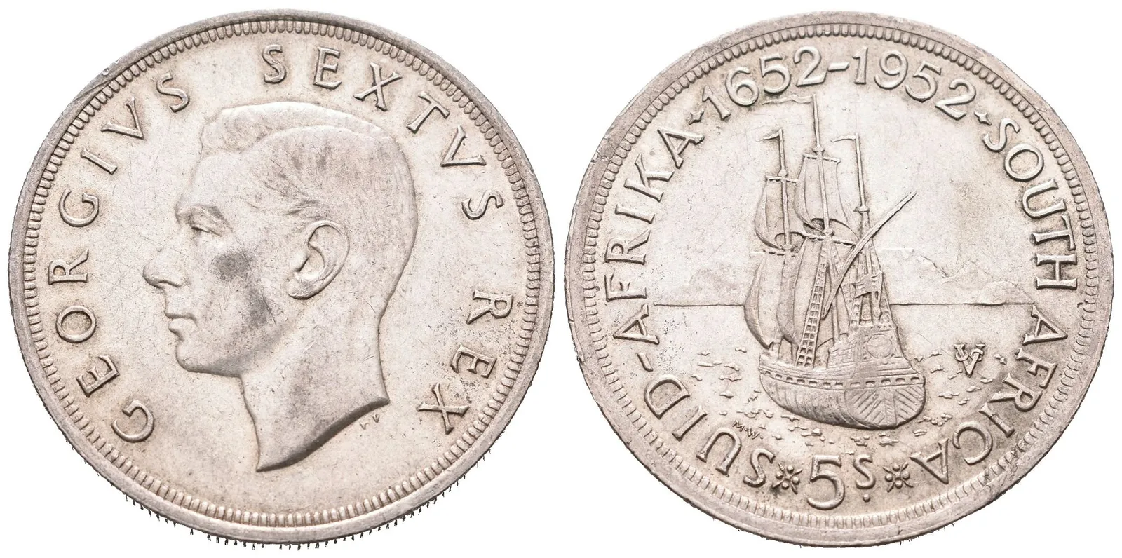 Britská jižní Afrika, 5 Shilling 1952 - Pamětní