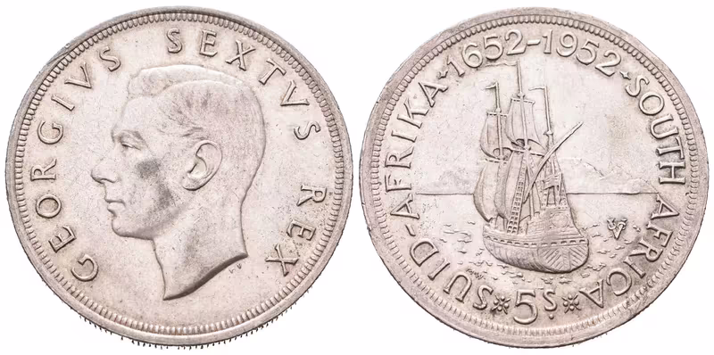Britská jižní Afrika, 5 Shilling 1952 - Pamětní
