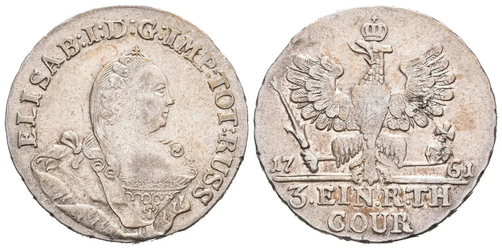 1/3 Tolar 1761, Königsberg, Bitkin2.670, Uzd.4888_R! — 1