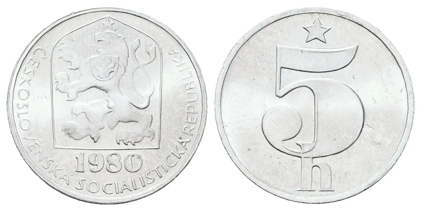 5 Haléř 1980 - ražen jen pro sady
