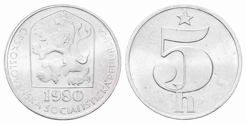 5 Haléř 1980 - ražen jen pro sady