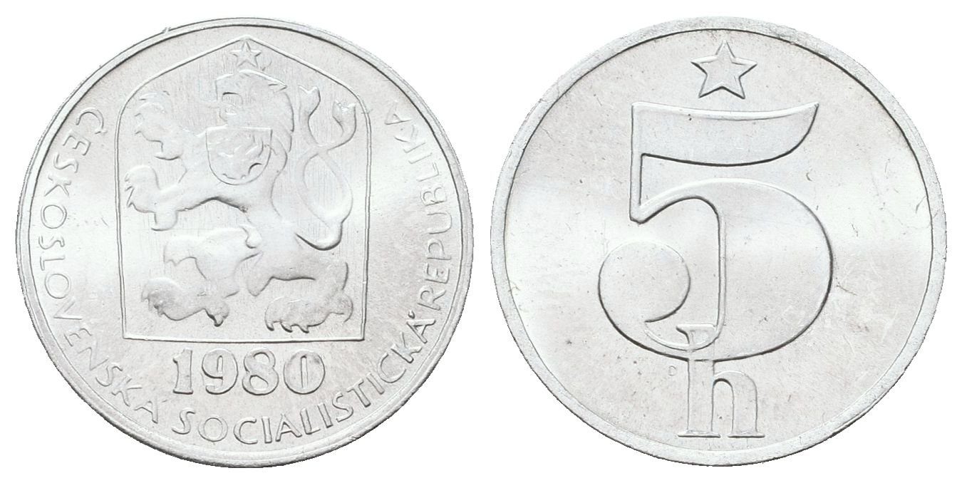 5 Haléř 1980 - ražen jen pro sady