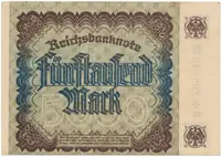 Německo, 5000 Mark 1922, Ro.80d - fotografie 2