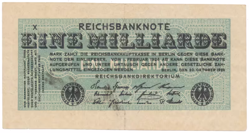 Německo, 1 Milliarde Mark 1923, Ro.119a