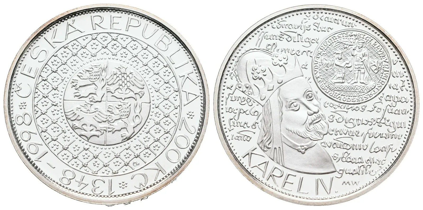 200 Kč 1998 - Universita Karlova, PROOF