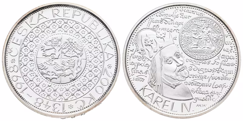 200 Kč 1998 - Universita Karlova, PROOF