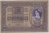 Rakousko - Uhersko, 10000 Koruna 1918, bez přetisku, Hej.RU19a - fotografie 2
