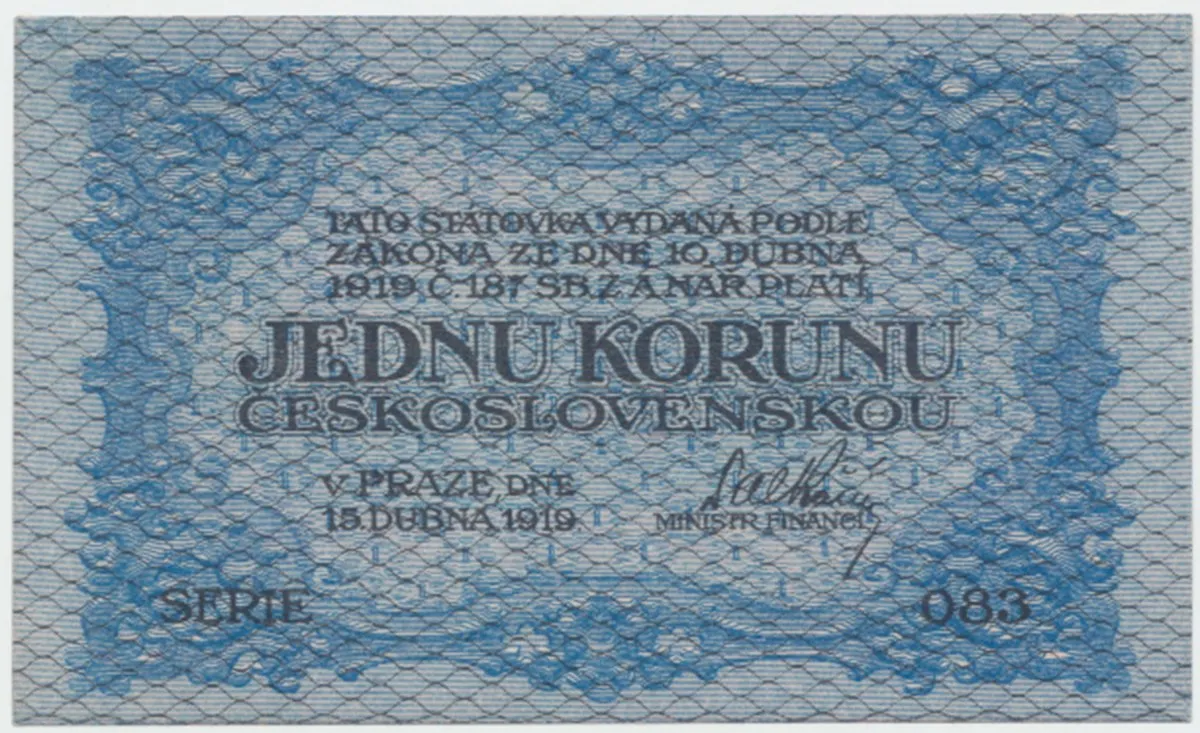 Československo, 1 Koruna 1919, Hej.7a