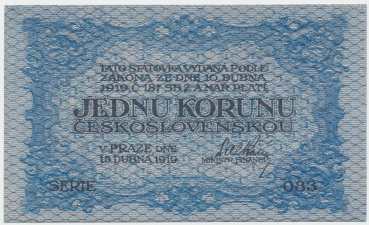 Československo, 1 Koruna 1919, Hej.7a
