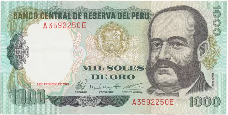 Peru, 1000 Soles de Oro 1979, P.118