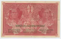 Československo, 20 Koruna 1919, série U 136, tisk Česká grafická unie Praha, Hej.10b - fotografie 2