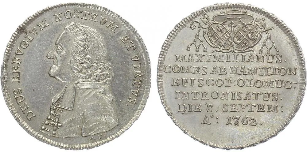 Olomouc - biskupství, Maximilian hrabě Hamilton, 1761 - 1776 — 1
