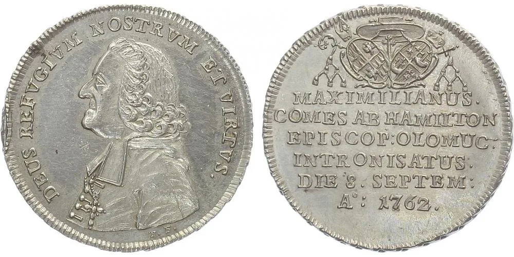 Olomouc - biskupství, Maximilian hrabě Hamilton, 1761 - 1776 — 1