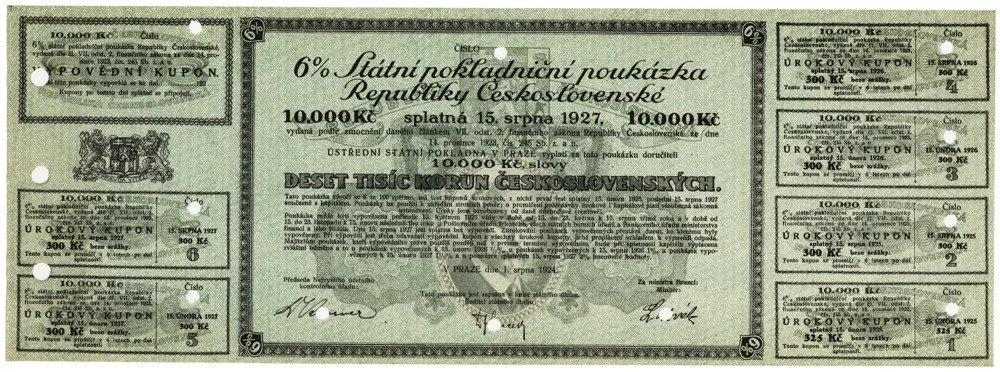 Státní pokladniční poukázky, 1919 - 1939 — 1