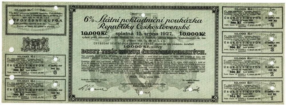 Státní pokladniční poukázky, 1919 - 1939 — 1