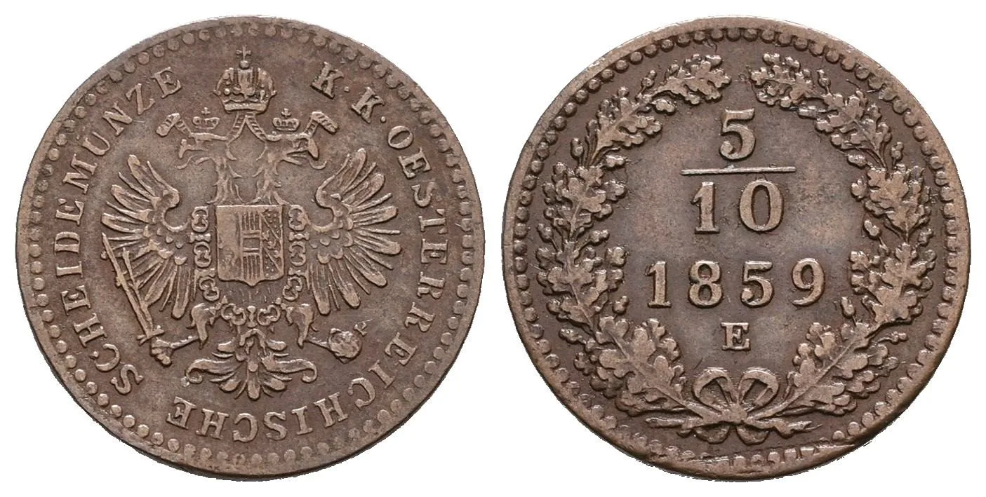 Rakouská a spolková měna, 1857 - 1892 — 1