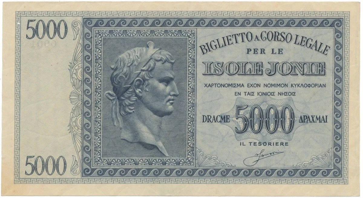 Řecko - italská okupace, 5000 Drachmai (1941), P.M18