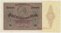 Německo, 5 Millionen Mark 1923, Ro.88