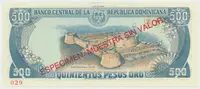 Dominikánská republika, 500 Pesos Oro 1988, P.129s - fotografie 2