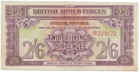 Velká Británie, 2 Shillings 6 Pence (1943), BMA - vojenské vydání, P.M19a