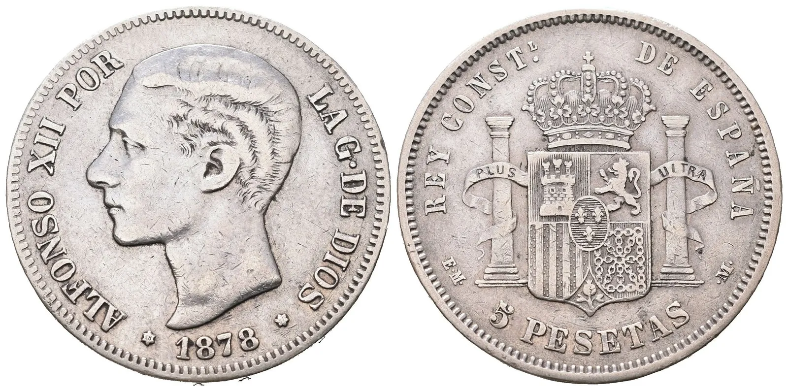 Španělsko, 5 Peseta 1878 EMM
