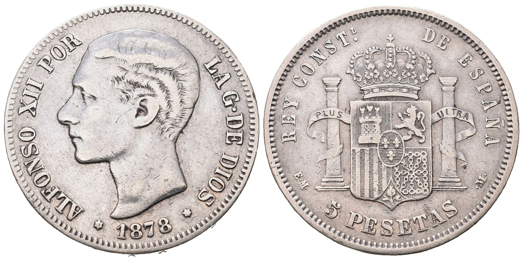 Španělsko, 5 Peseta 1878 EMM