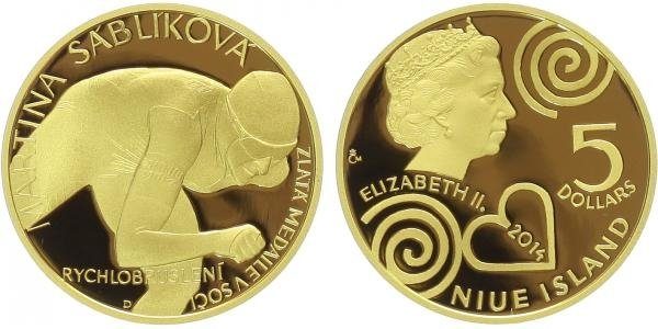 5 Dollars 2014 - Martina Sáblíková - olympijská vítězka