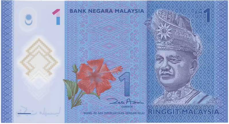Malajsie, 1 Ringgit (2012), plastová, P.51
