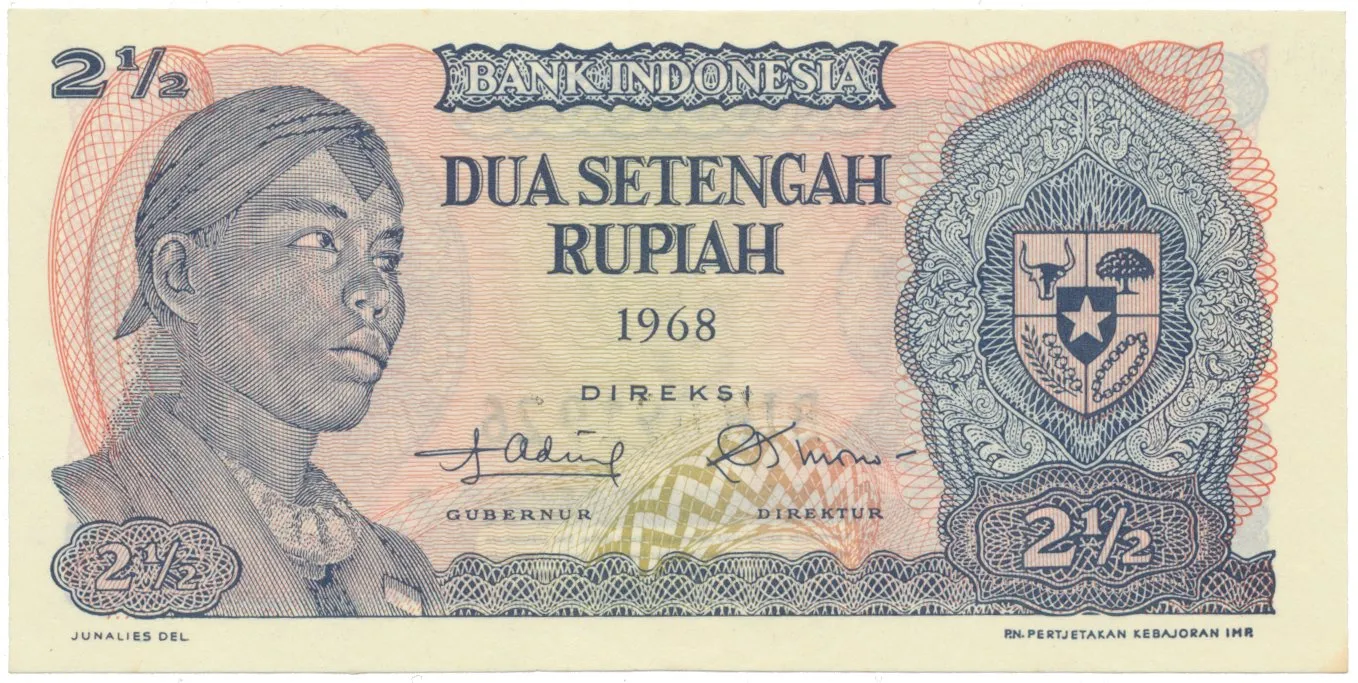 Indonésie, 2 1/2 Rupiah 1968, P.103