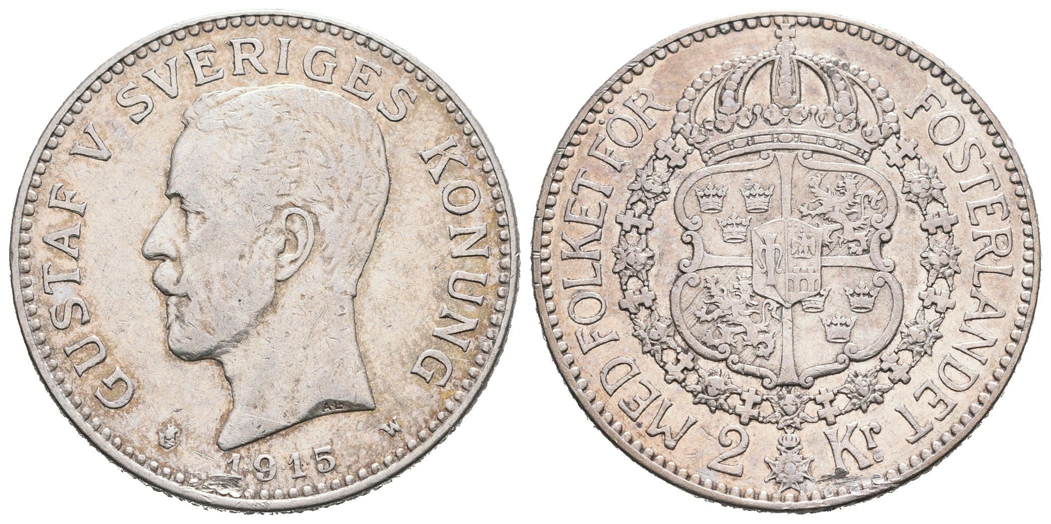 Švédsko, 2 Koruna 1915