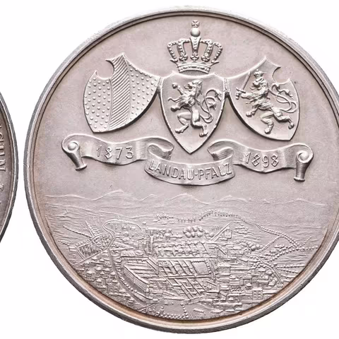 AR Medaile 1898 - XVI. Spolkové a jubilejní střelby v Landau.