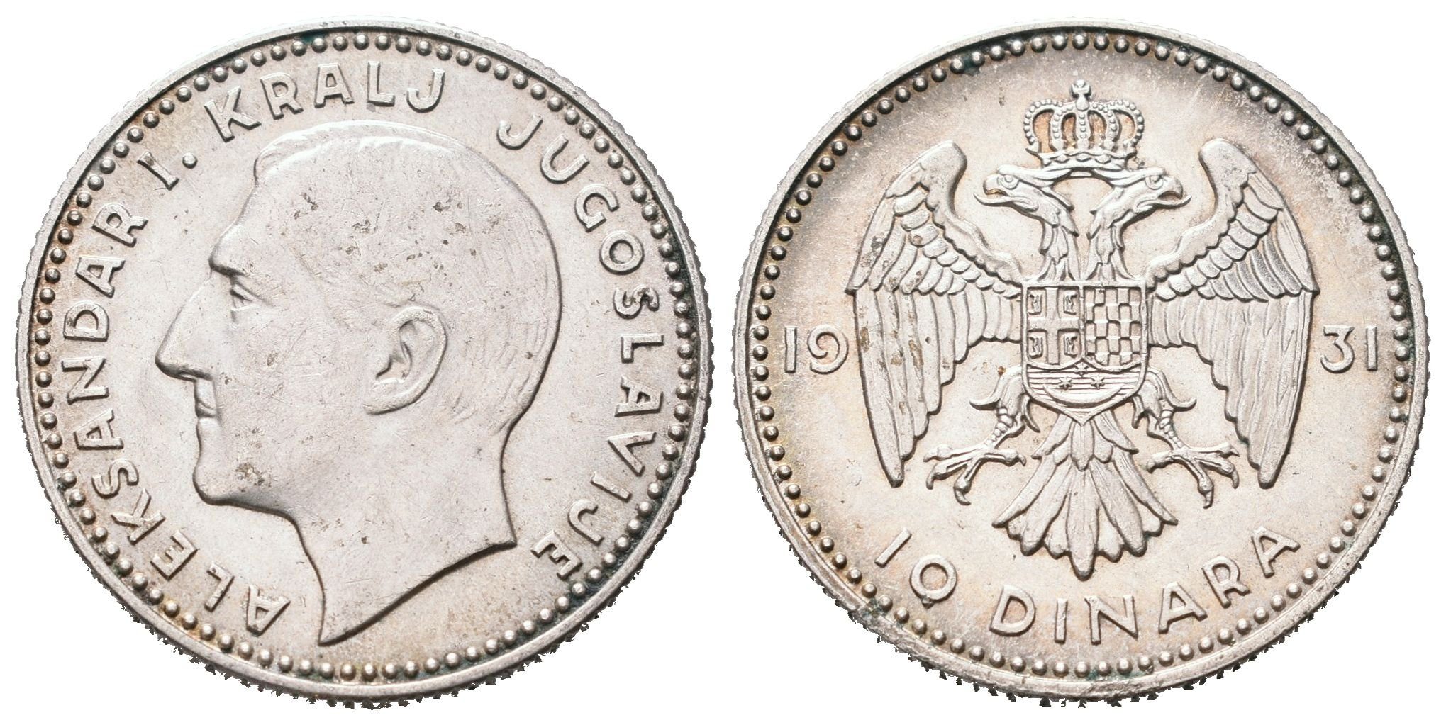 Jugoslávie, 10 Dinar 1931