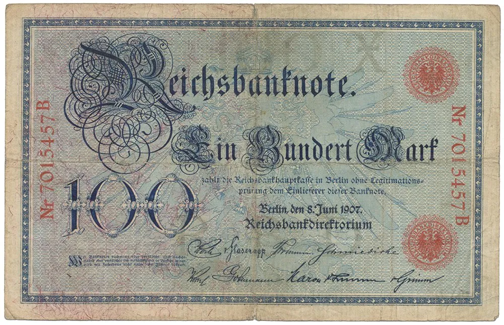 Německo, 100 Mark 1907, Ro.30