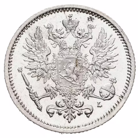 50 Penniä 1891 L, Helsinky, Bitkin2.235, Uzd.4739, luxusní zachovalost,
