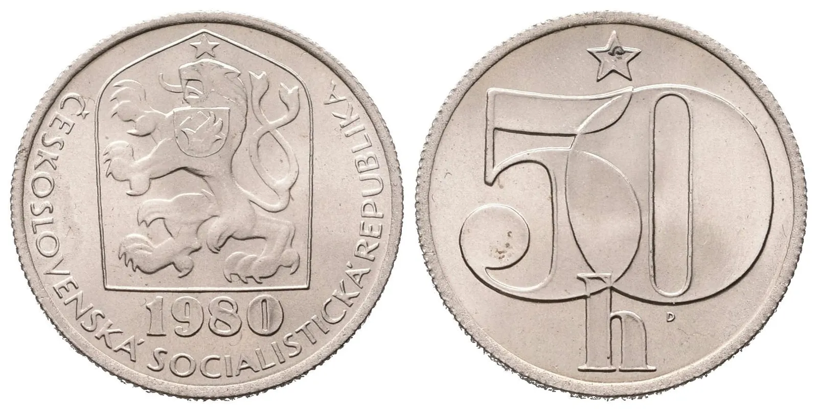50 Haléř 1980 - R! - ražen jen pro sady