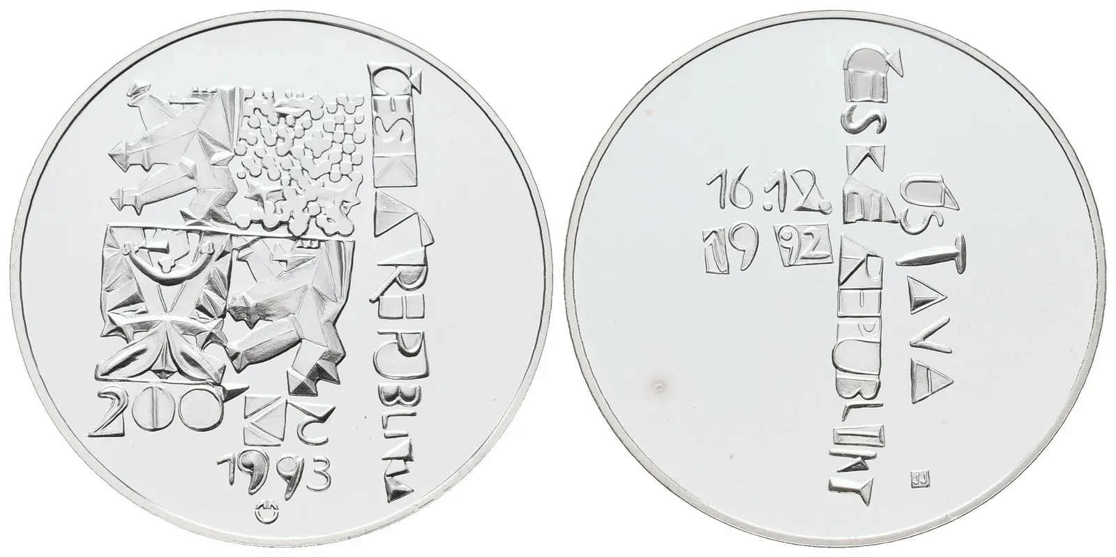 200 Kč 1993 - Ústava České republiky, PROOF