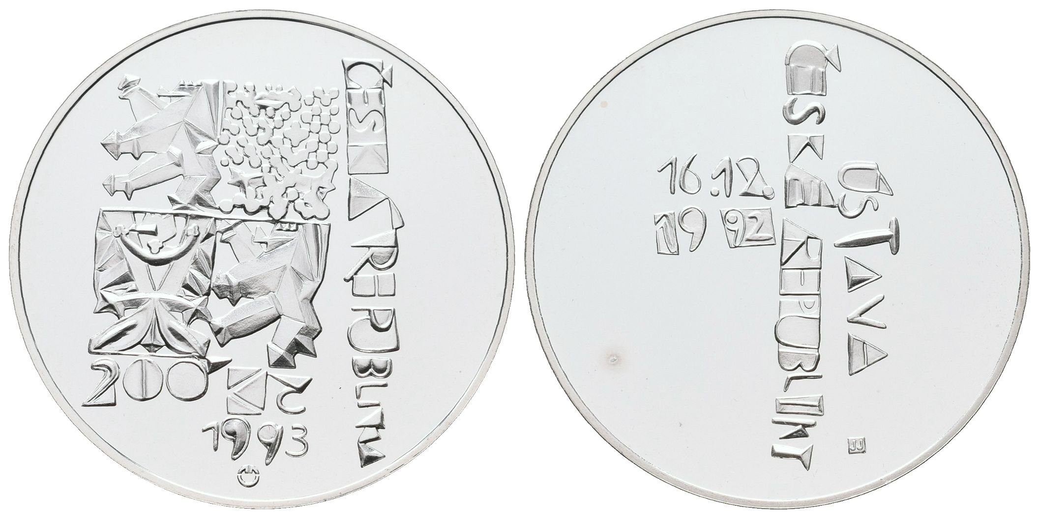 200 Kč 1993 - Ústava České republiky, PROOF