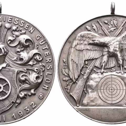 AR Medaile 1932 (Oertel) - 30. Westfálské spolkové střelby Gütersloh.