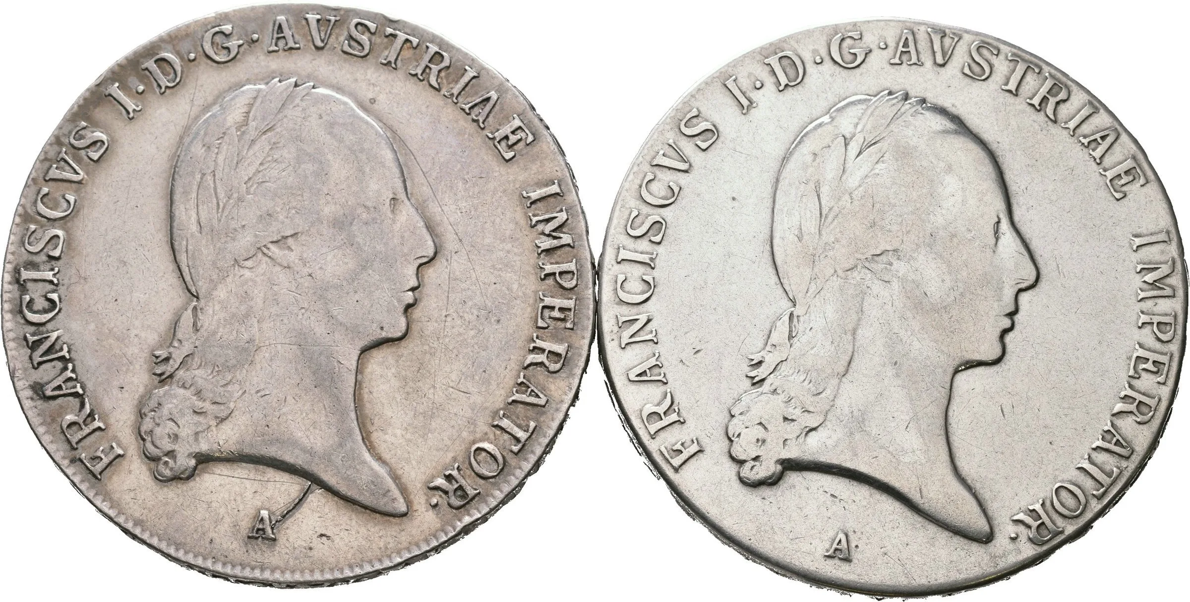 Tolar 1820 A, čištěn + Tolar 1821 A, patina, škr._2 ks — 1