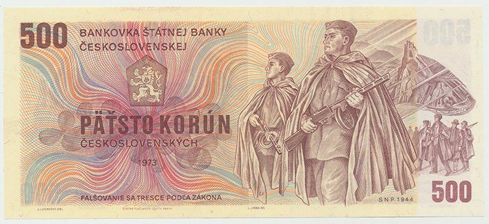 Československo, 500 Koruna 1973, série U, Hej.105aU