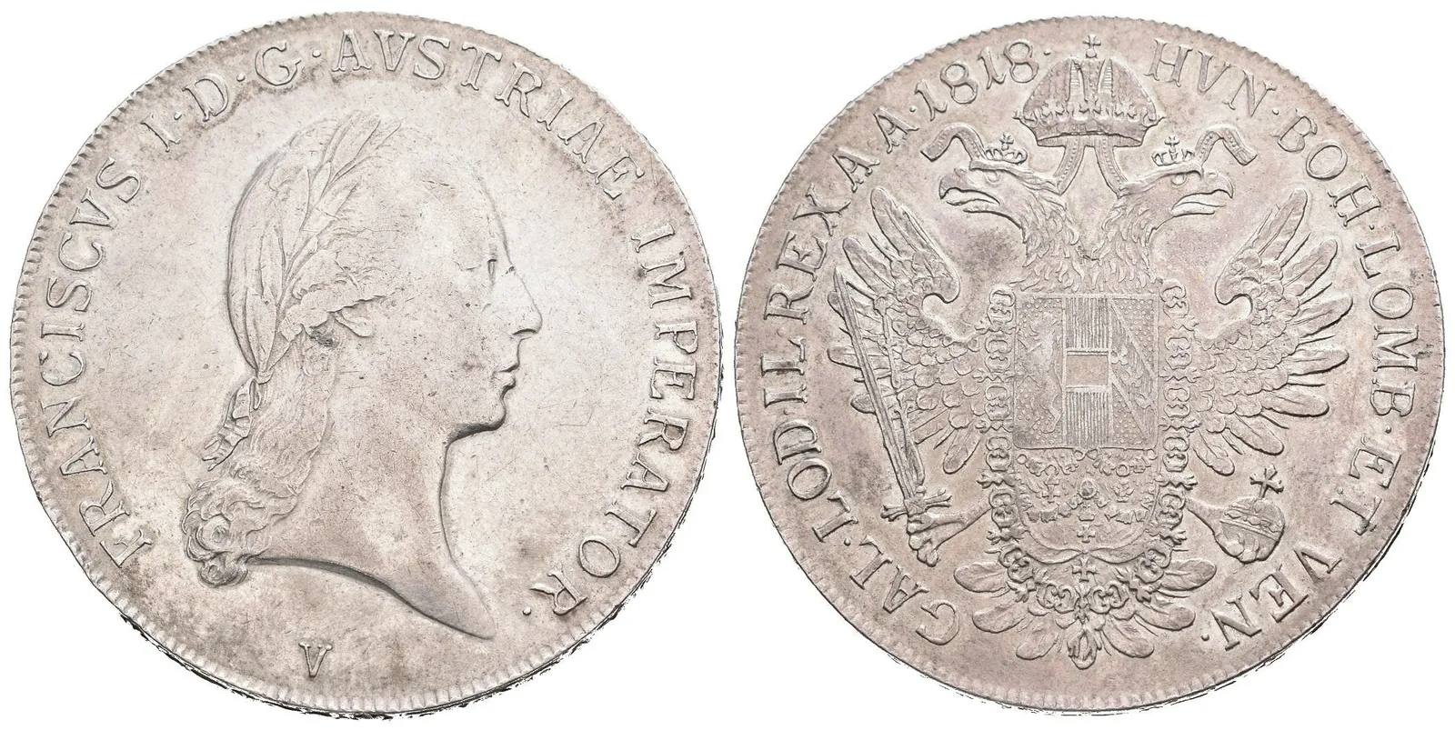 Tolar 1818 V, Benátky, pěkná zachovalost, patina, rysky — 1