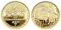 2000 Kč 2001 - Románský sloh - Rotunda ve Znojmě, PROOF, bez certifikátu