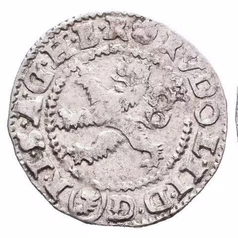 Malý groš 1580, Kutná Hora-Šatný, HN.2b (opis 7a), velmi pěkná zachovalost, patina