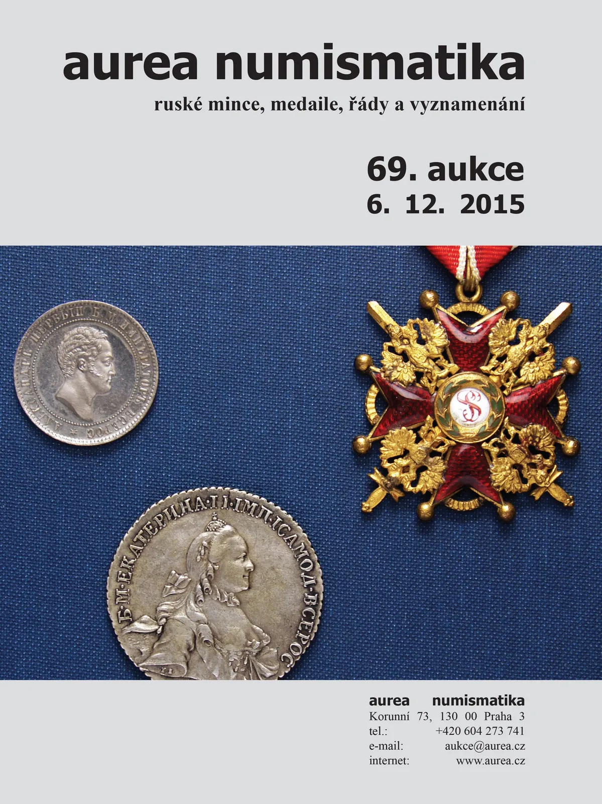69. Aukce - ruské mince, medaile, řády a vyznamenání
