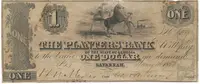 USA, Georgia, Savannah, The Planters Bank, 1 Dollar 1. 1. 1854